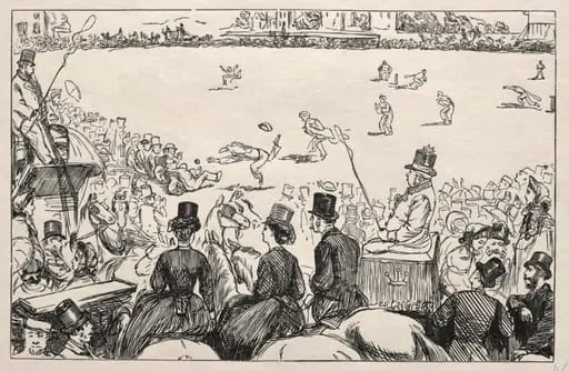 University Cricket Match at Lords, by George Louis Palmella Busson Du Maurier