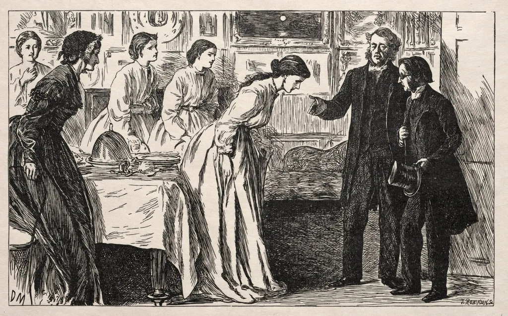 Wanted a Curate. Rather an Ordeal for the Reverend M. Green, by George Louis Palmella Busson Du Maurier, 1865