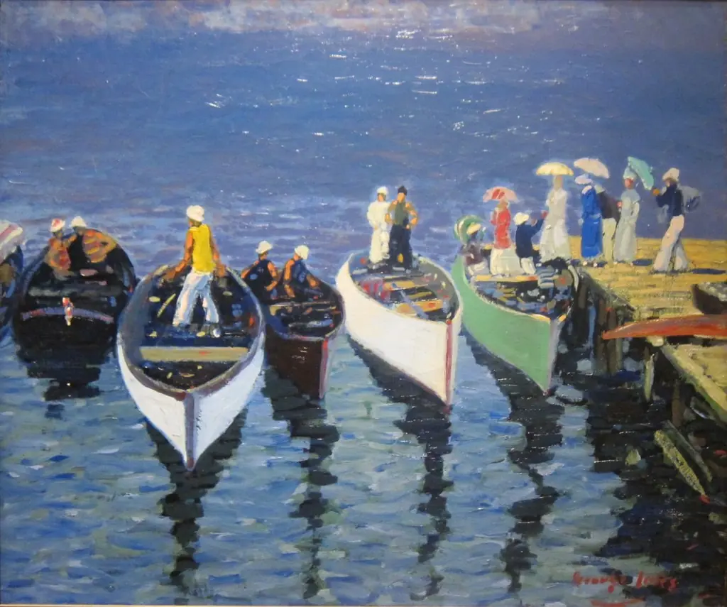 Holiday on the Hudson, by George Luks