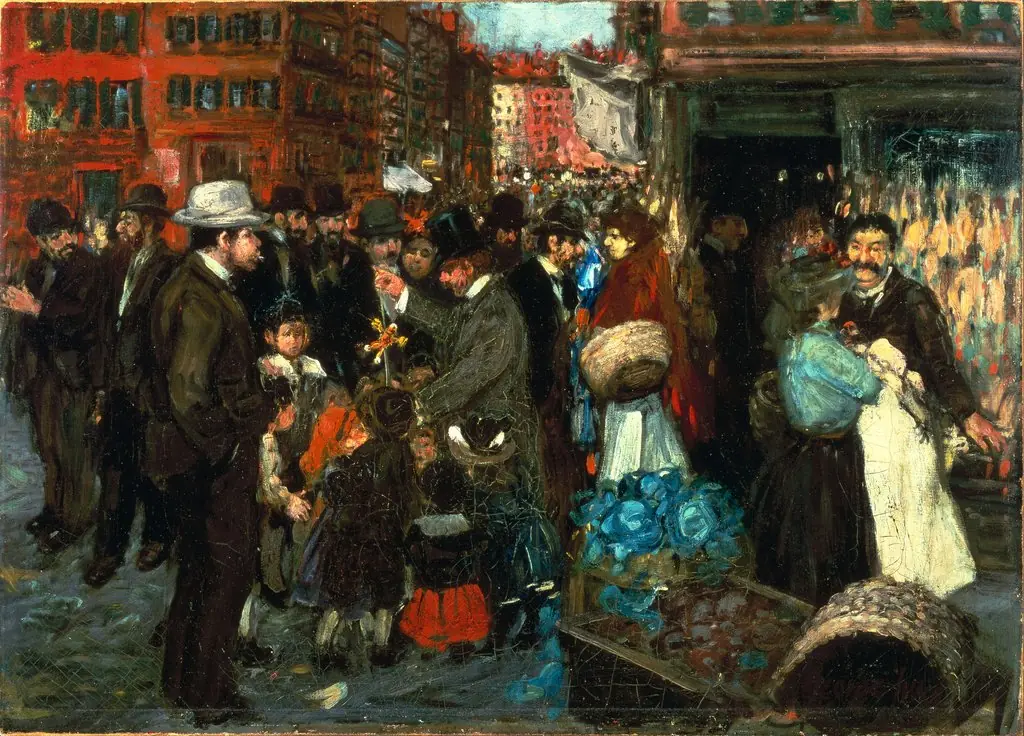 Street Scene (Hester Street), by George Luks
