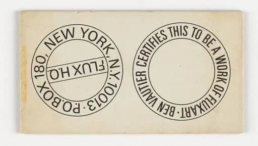 Untitled, by George Maciunas Ben Vautier
