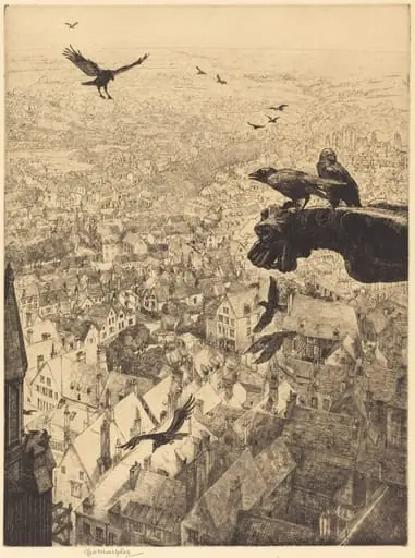 Jackdaws of Chartres, by George Marples