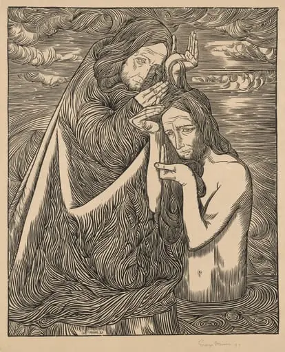 The Baptism of Christ, by George Minne