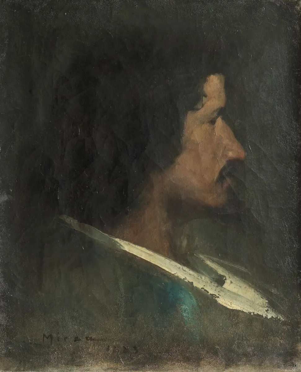 Profil de bărbat (Sava Henția), by George Mirea-Demetrescu, unspecified