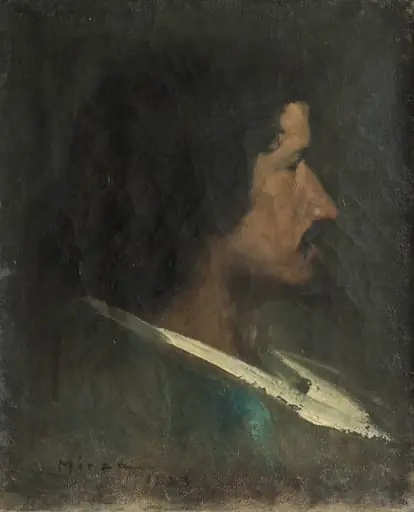 Profil de bărbat (Sava Henția), by George Mirea-Demetrescu