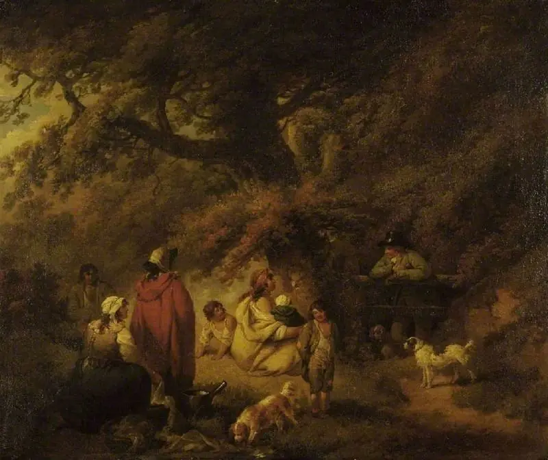 Encampment of Gipsies, by George Morland