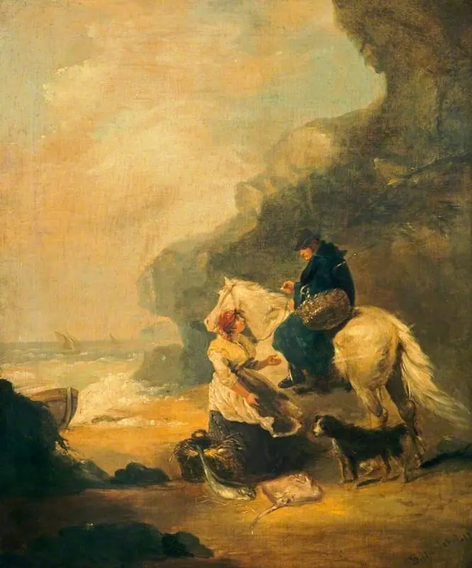 Selling Fish, by George Morland