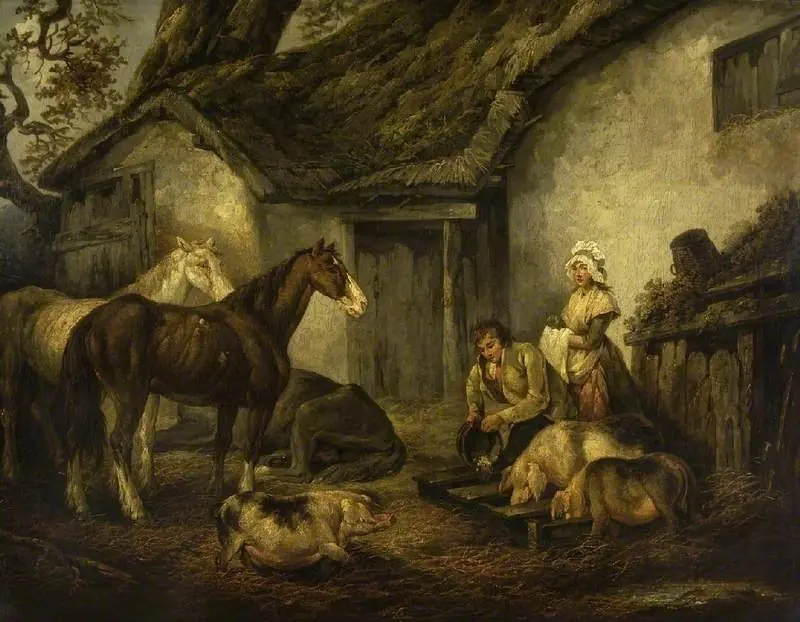 The Farmyard, by George Morland