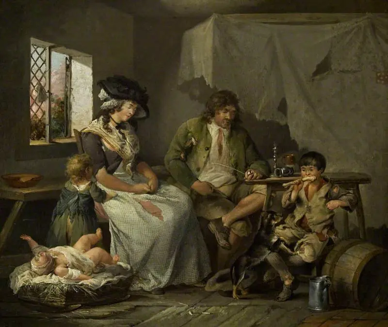 The Miseries of Idleness, by George Morland