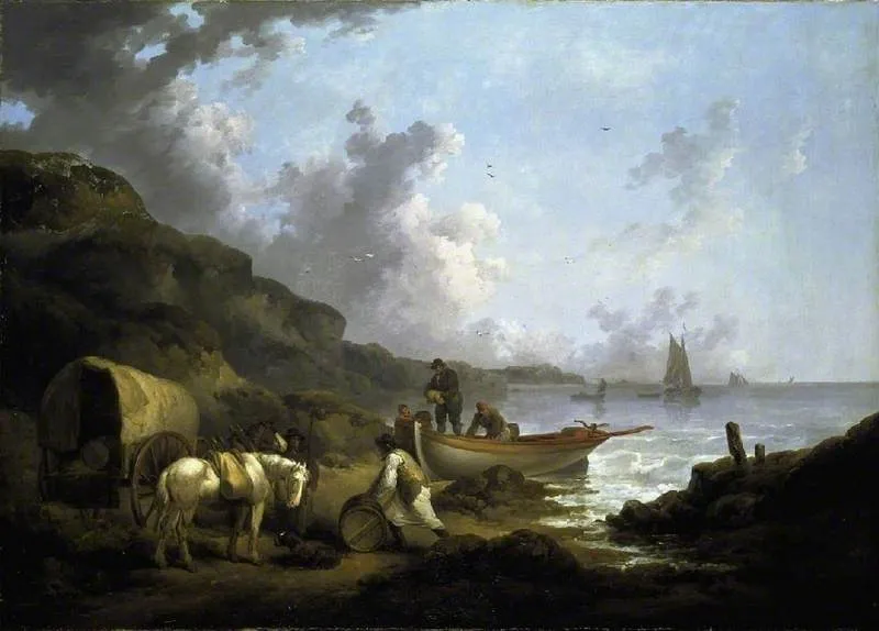 The Smugglers, by George Morland, oil, 1796