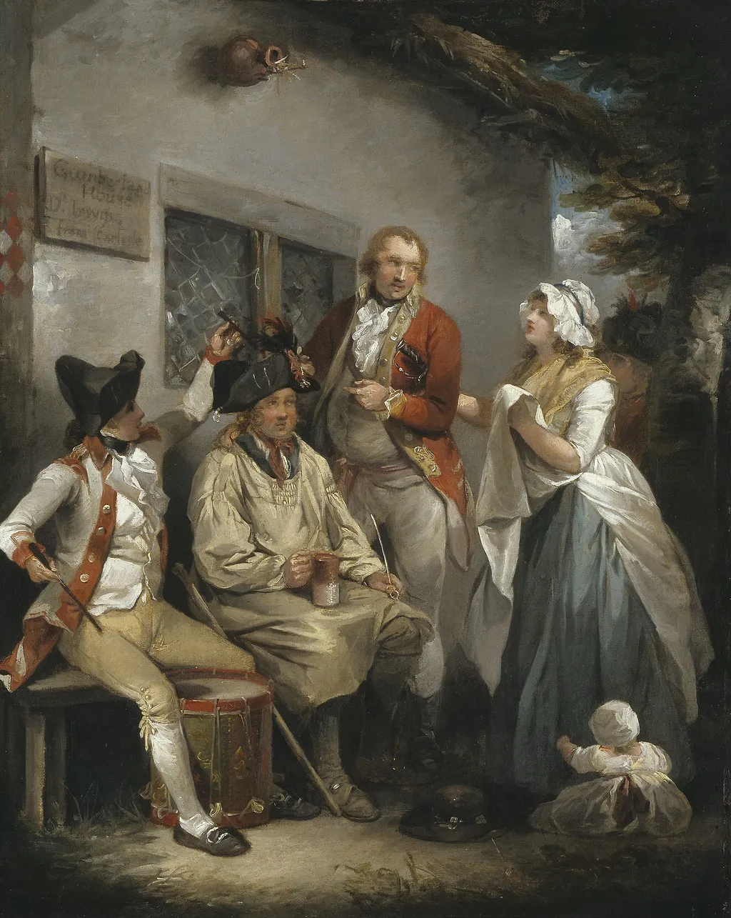 Trepanning a Recruit, by George Morland, oil, 1796