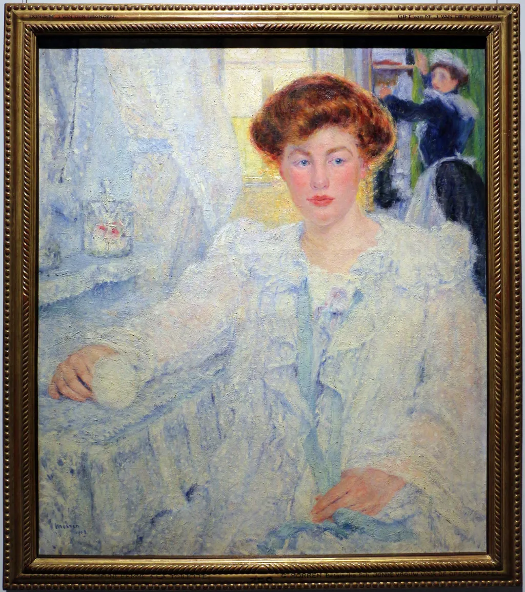 Girl getting ready, by George Morren, unspecified, 1903