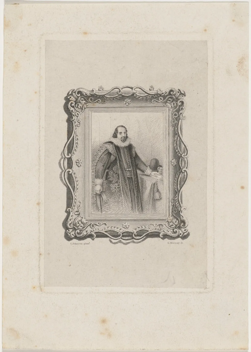Lord Bacon, by George Murray, ink, 1782