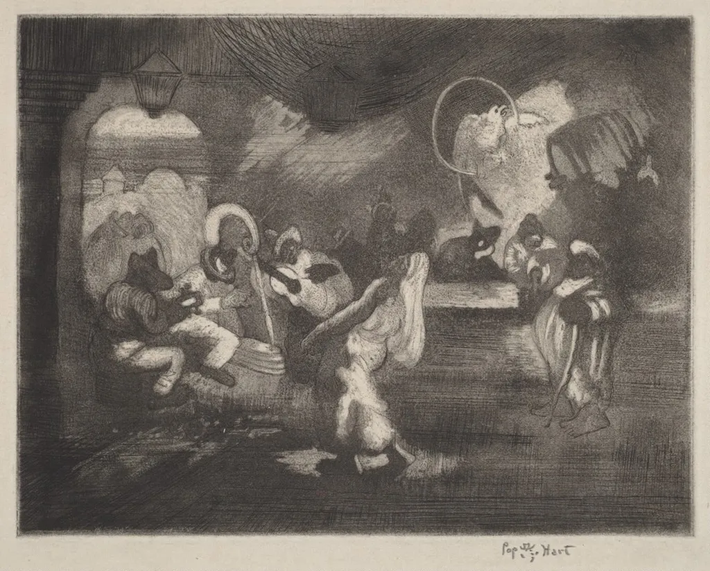 Dias de Fiesta, No. 2, by George Overbury Hart, ink, 1926