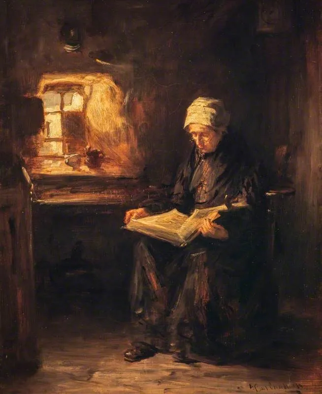 An Old Woman, by George Paul Chalmers, oil, 1865