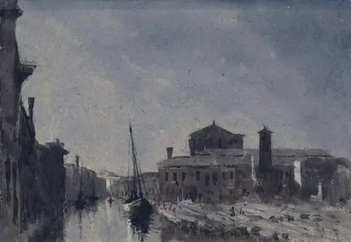 The Sacca della Misericordia, Venice, by George Price Boyce