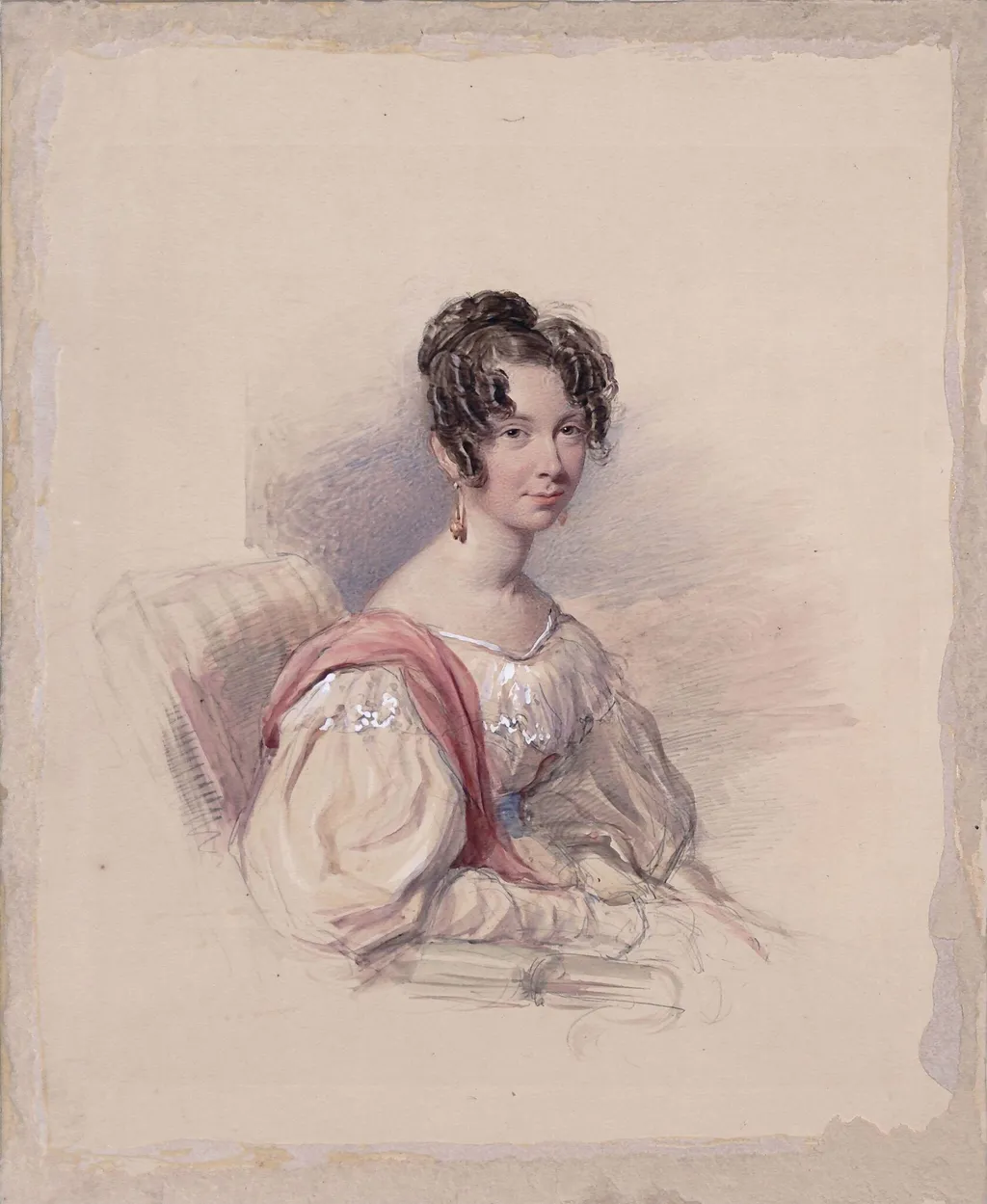 An unknown young lady, by George Richmond, watercolor, 1850