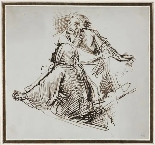 Two Male Figures, by George Richmond