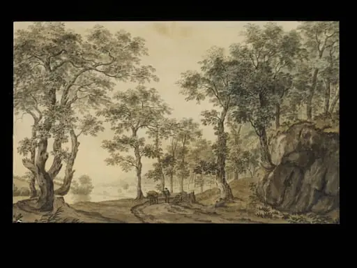 Landscape with rocks, by George Rogers