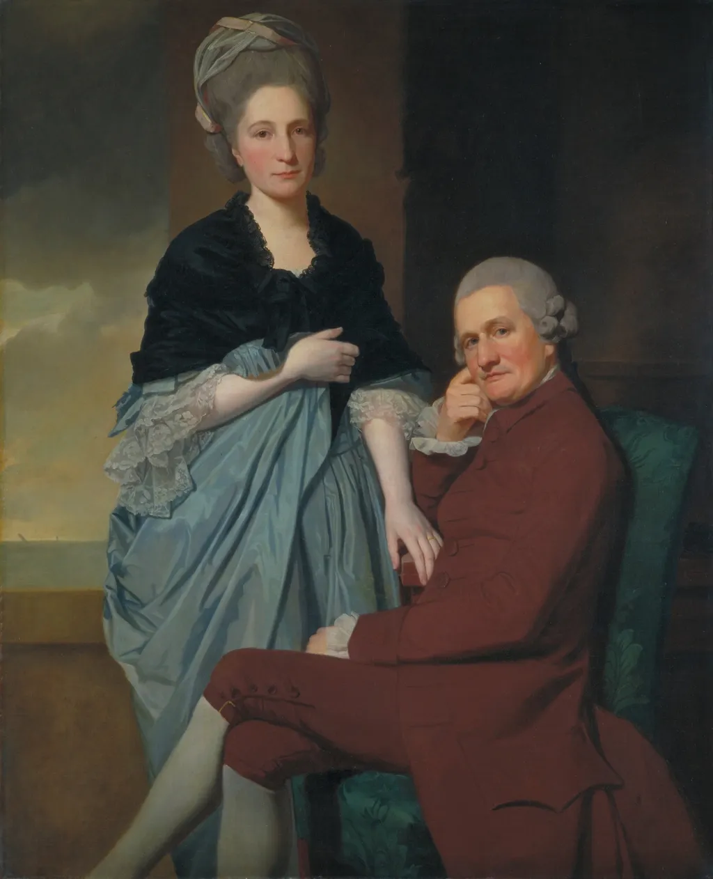 Mr and Mrs William Lindow, by George Romney, oil, 1772