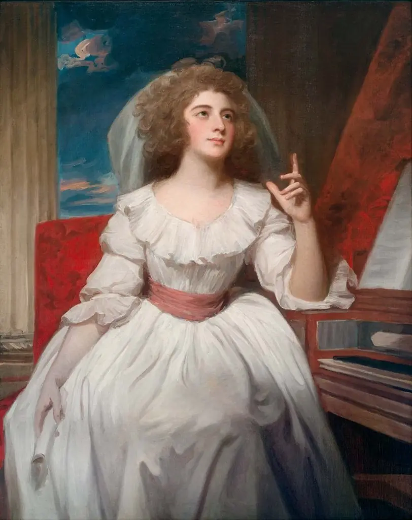 Mrs. Billington (1765/1768-1818) as Saint Cecilia, by George Romney