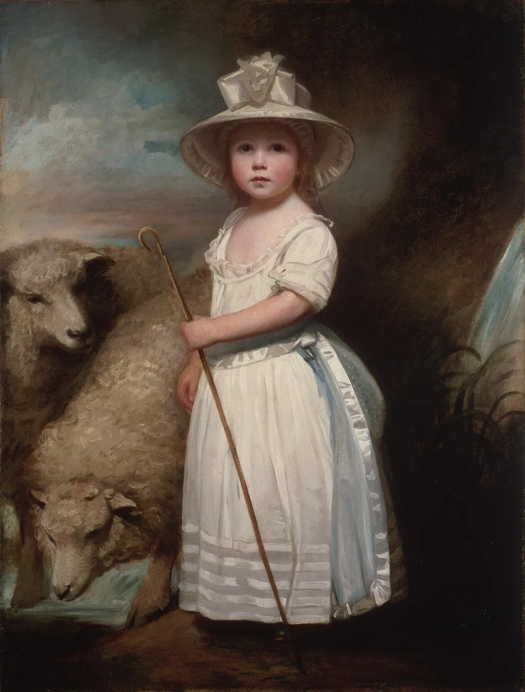 Shepherd Girl (Little Bo-Peep), by George Romney, oil, 1790