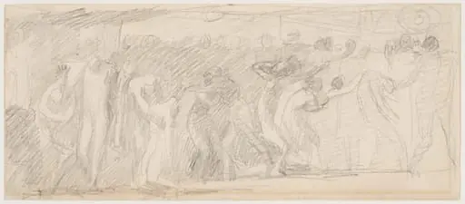 Slight sketch representing the Temptation of Christ, by George Romney