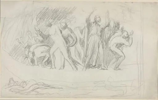Study for "The Deluge", by George Romney