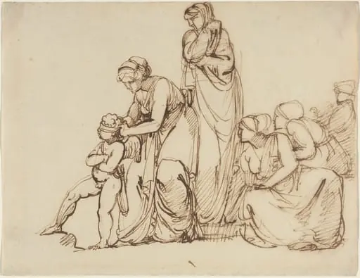 The Blindfolding of Cupid, by George Romney