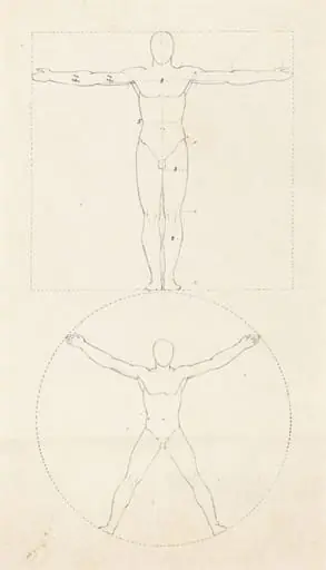 Circle and Square of the Human Figure, by George Scharf