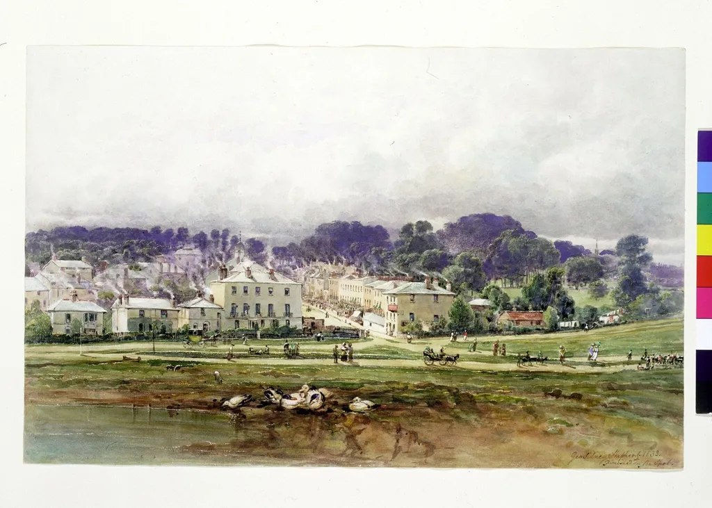 View on Hampstead Heath, by George Shepheard, watercolor, 1833