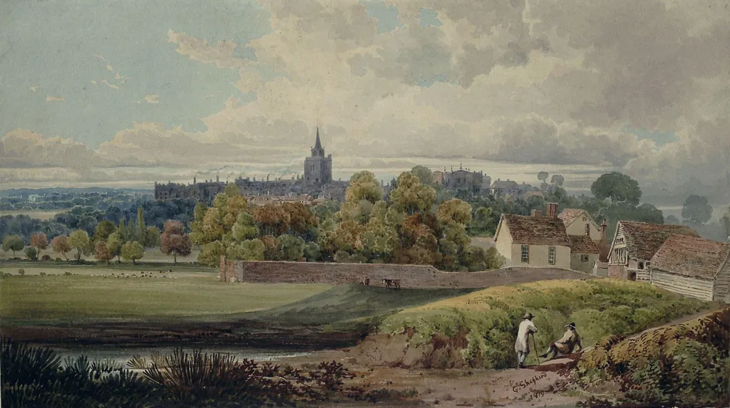 View of Aylesbury, Bucks, by George Shepherd, watercolor, 1819