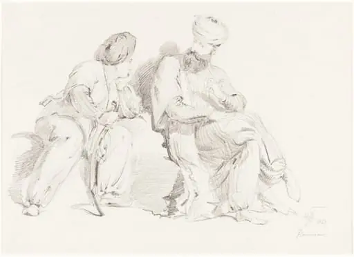 Two Men in Oriental Dress, by George, Sir Hayter