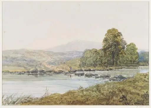 The Stepping-stones near Bettws-y-Coed, North Wales, by George Stanfield Walters