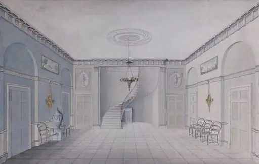 The entrance hall at Lythwood, Baystonhill, Shropshire, by George Steuart
