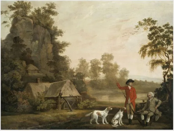 Sportsmen at Rest, by George Stubbs, oil, 1774