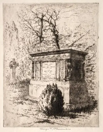 Whistler's Tomb, Chiswick, London, by George Taylor Plowman