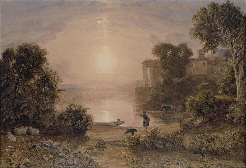 Untitled, by George the younger Barret, watercolor, 1829