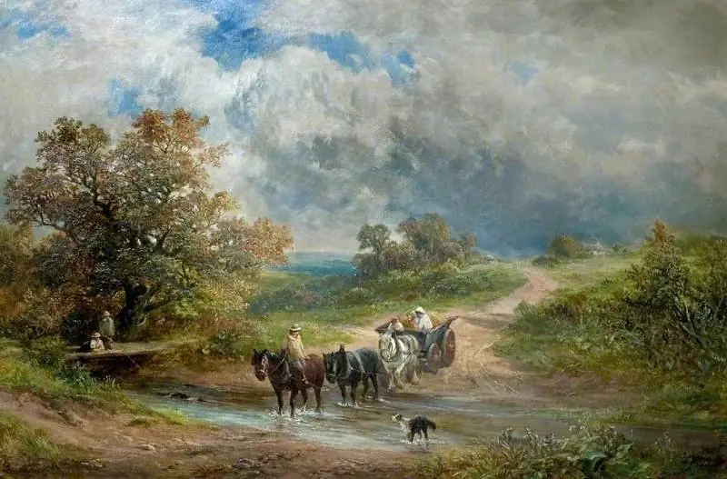 Fording the Brook, by George Turner