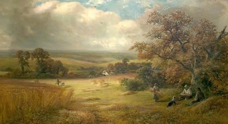 Harvest Time in Barrow-on-Trent, Derbyshire, by George Turner