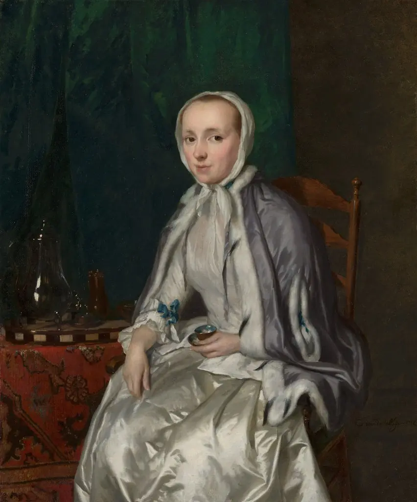 Portrait of Elisabeth Troost (1730-1790), by George van der Mijn
