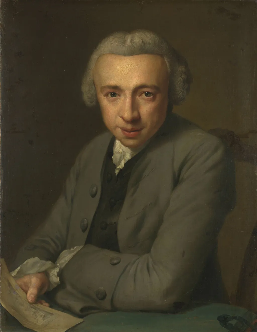 Portrait of Louis Métayer Phz., Goldsmith and Art Collector, by George van der Mijn, oil, 1759