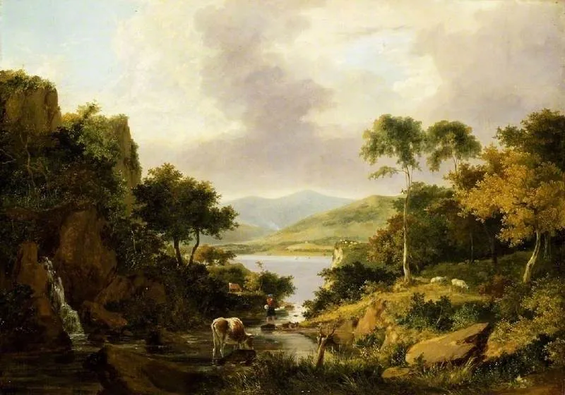 Loch Etive, Argyllshire, by George Vincent, oil, 1821