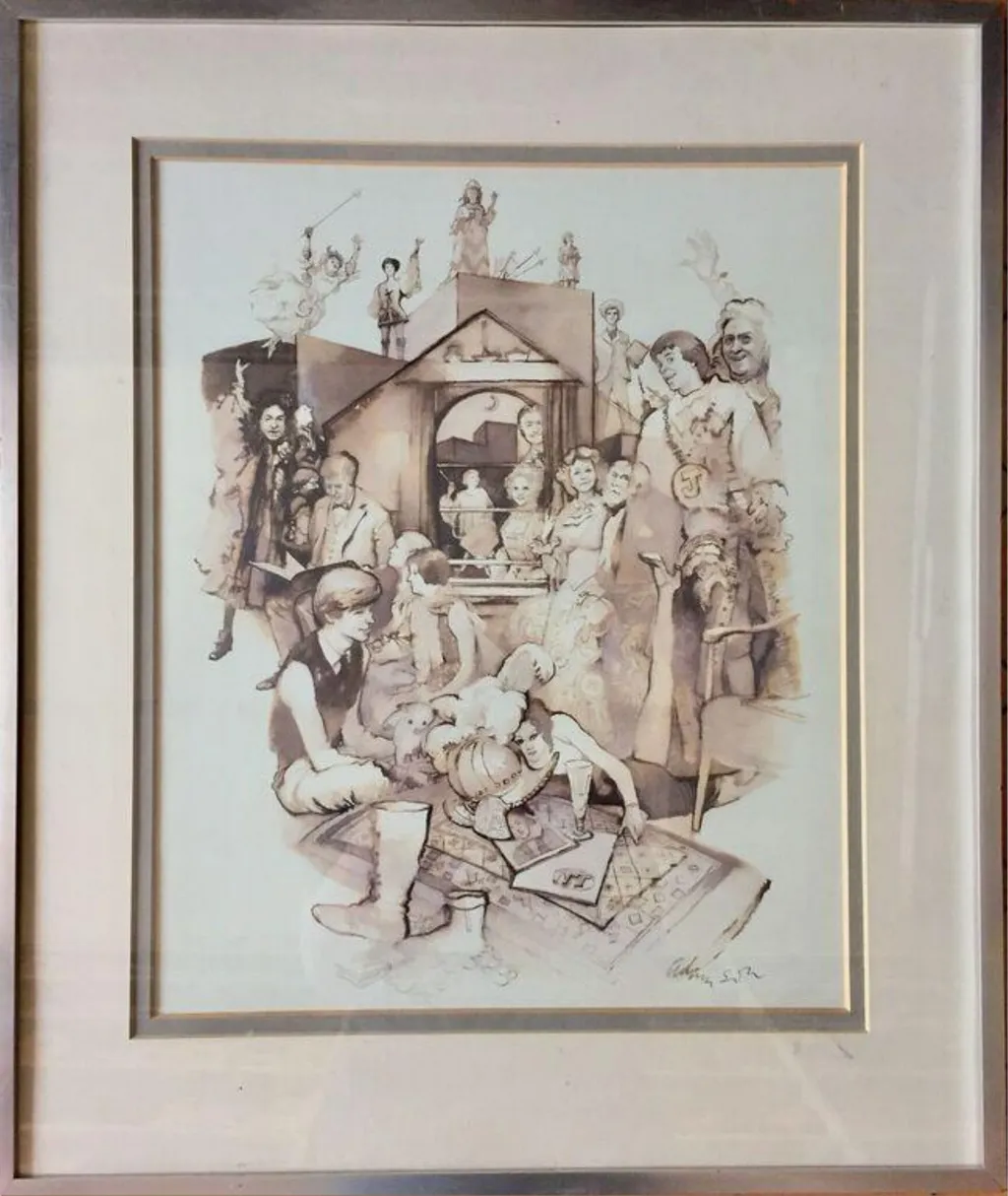 Northcott Theatre, Exeter, by George W. Adamson, watercolor, 1980
