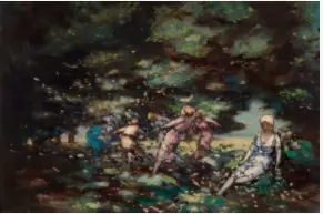 Fairies in a Wood, by George William Russell