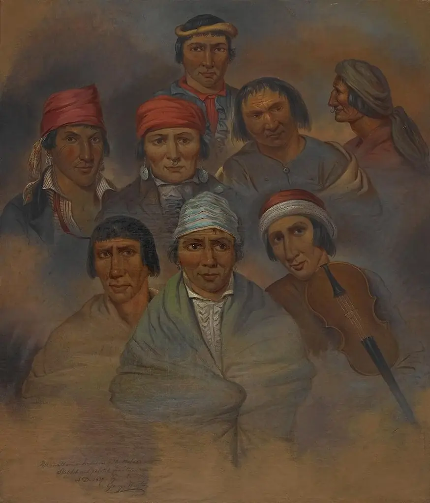 Eight Potawatomi Natives, by George Winter