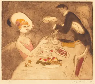 Woman Having Supper