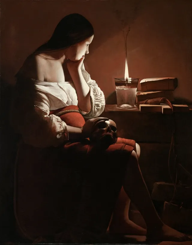 Magdalen with the Smoking Flame, by Georges de La Tour