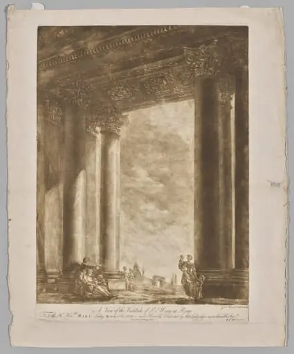 A View of the Vestibule of Saint Mary at Rome, by Georges Francois Blondel
