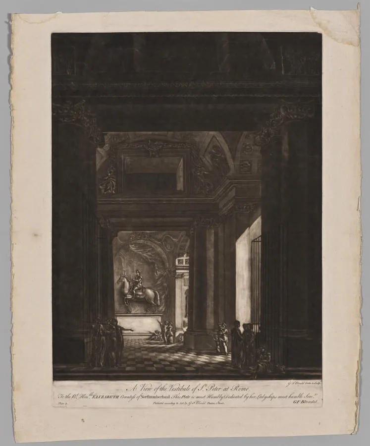 A View of the Vestibule of St. Peter at Rome, by Georges Francois Blondel, 1766